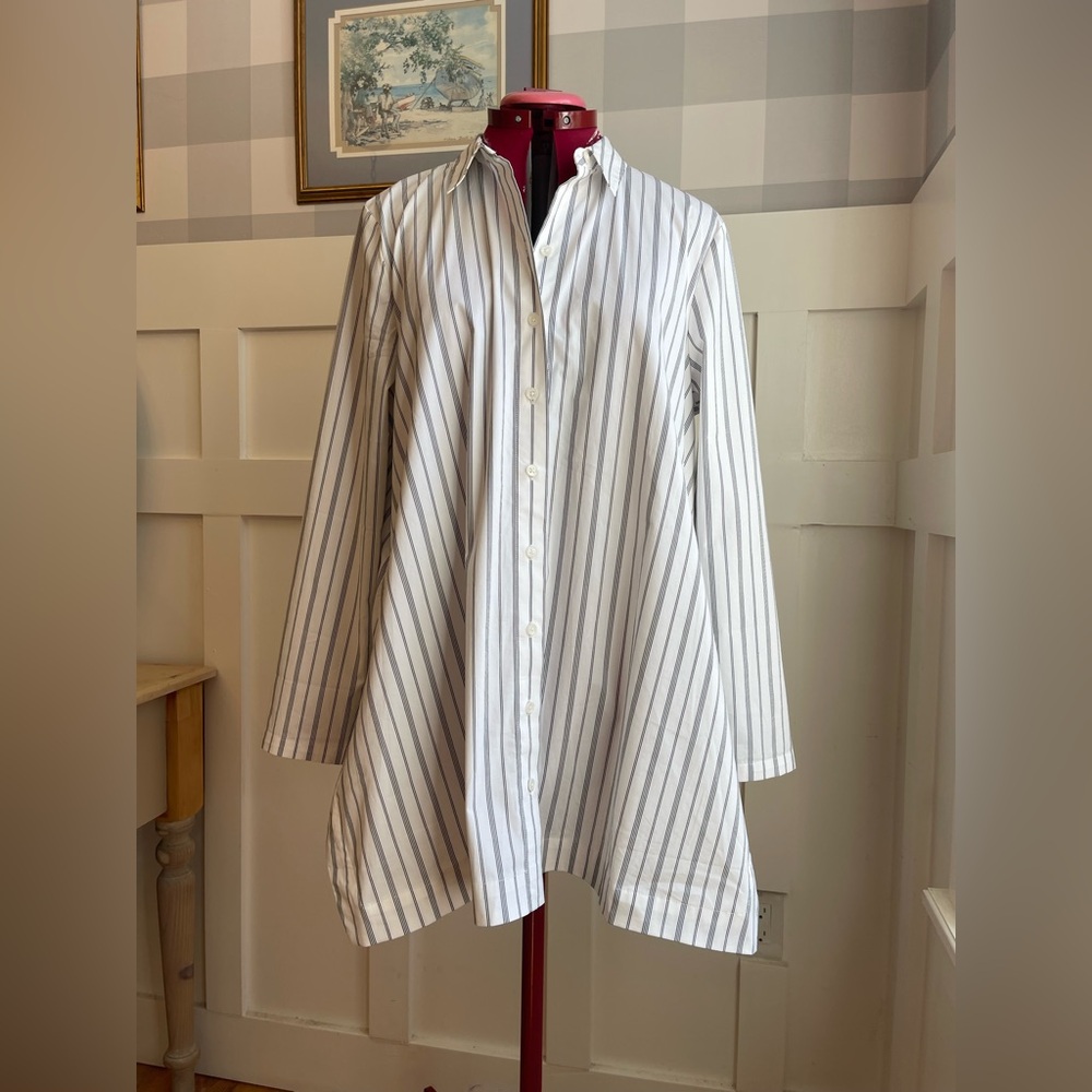 J Jill Cotton Striped Button-Up Shirt Size XL
